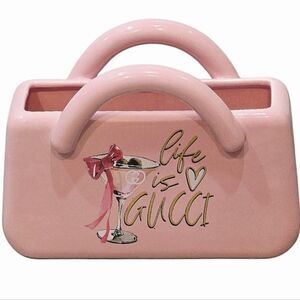 At Home, "Life Is Gucci", Martini Glass Purse-Shaped Decor